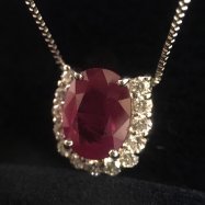 PT900 Ruby necklace